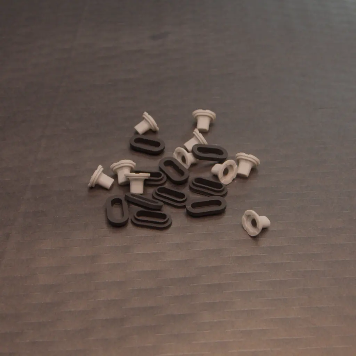 Small silicone grommets