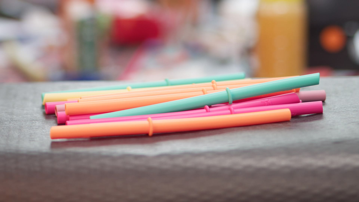 Colorful silicone tips for reusable straws