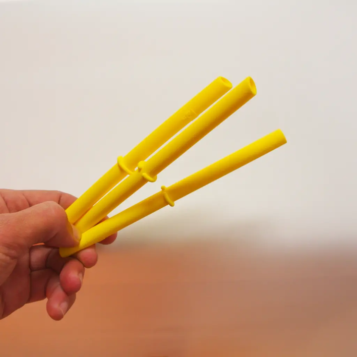 Bundle of reusable silicone straws