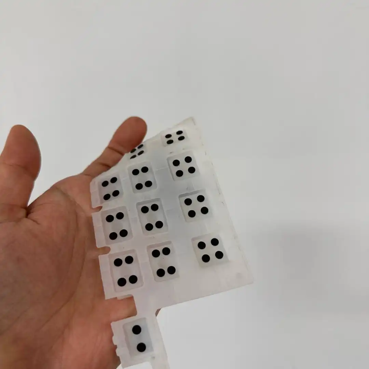 Molded silicone keypad underside
